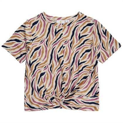 The New T-shirt - striber/rosa/brun